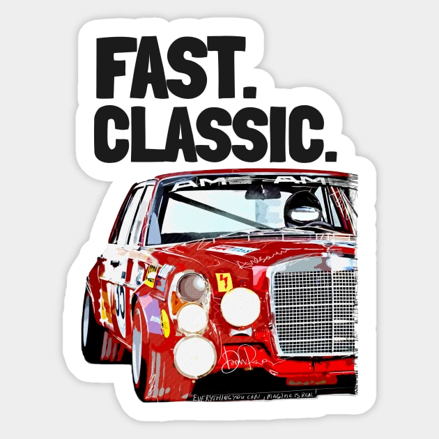 Mercedes 300 SEL art Sticker by Woohoo